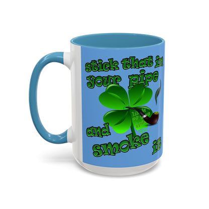 celtics logo - Accent Mug (light blue)