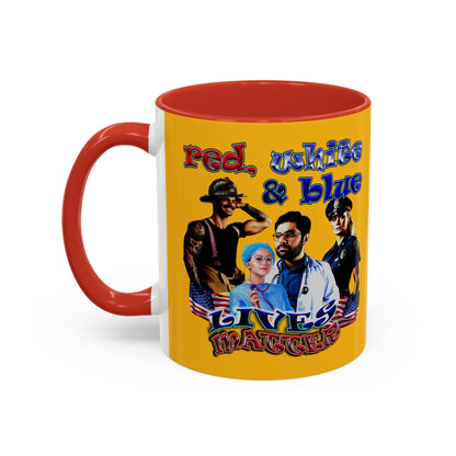 rw&b lives matter - Accent Mug (yellow)