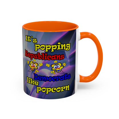 popping like popcorn - Accent Mug (grey-pink wave)