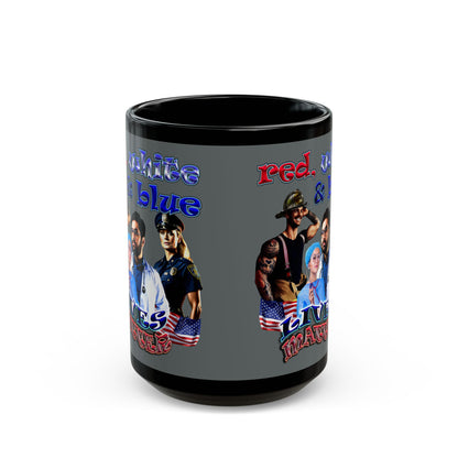 rw&b lives matter - Black Mug (dark grey)