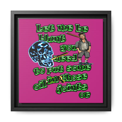 og - framed canvas art (pink)
