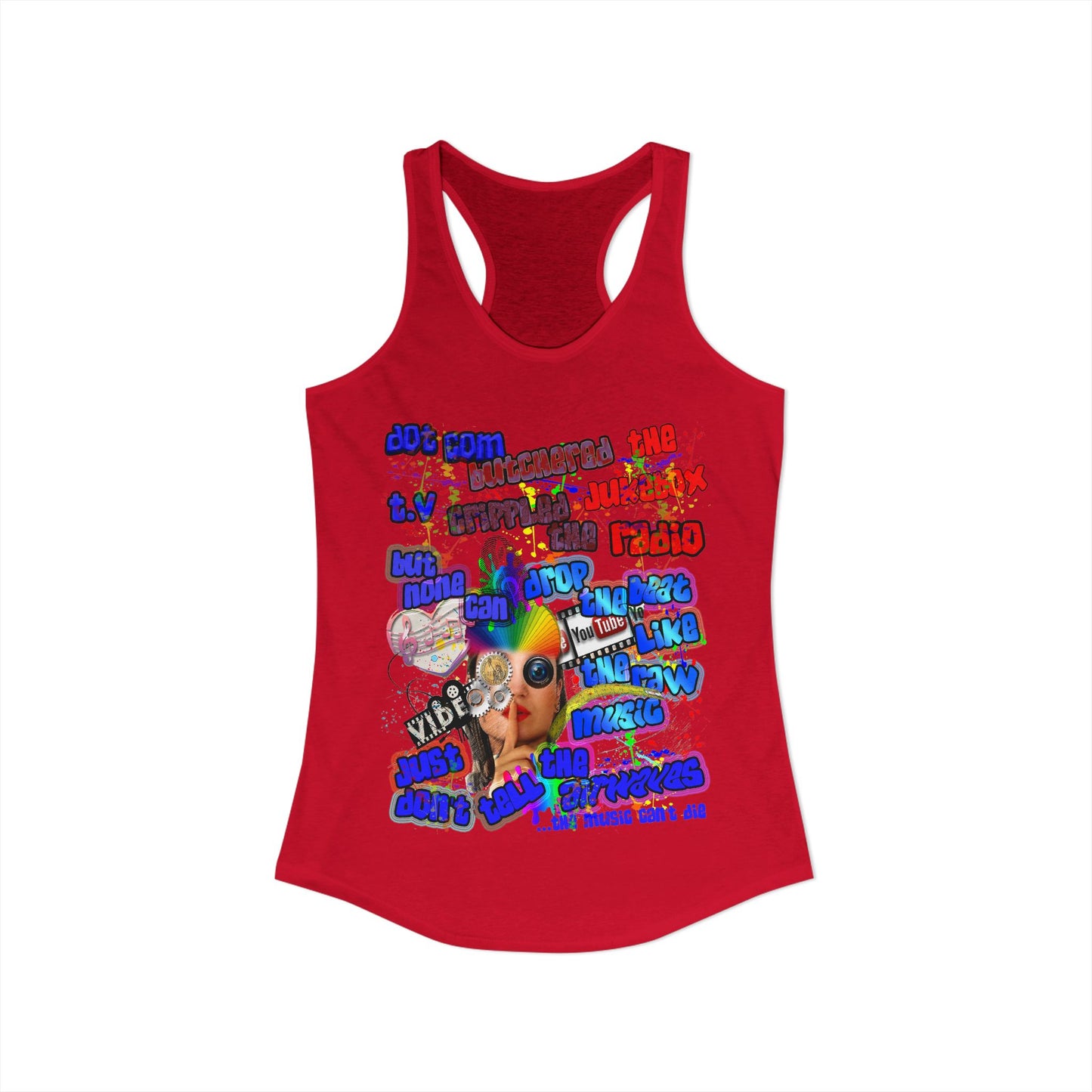 drop the beat - Women's Ideal Racerback Tank