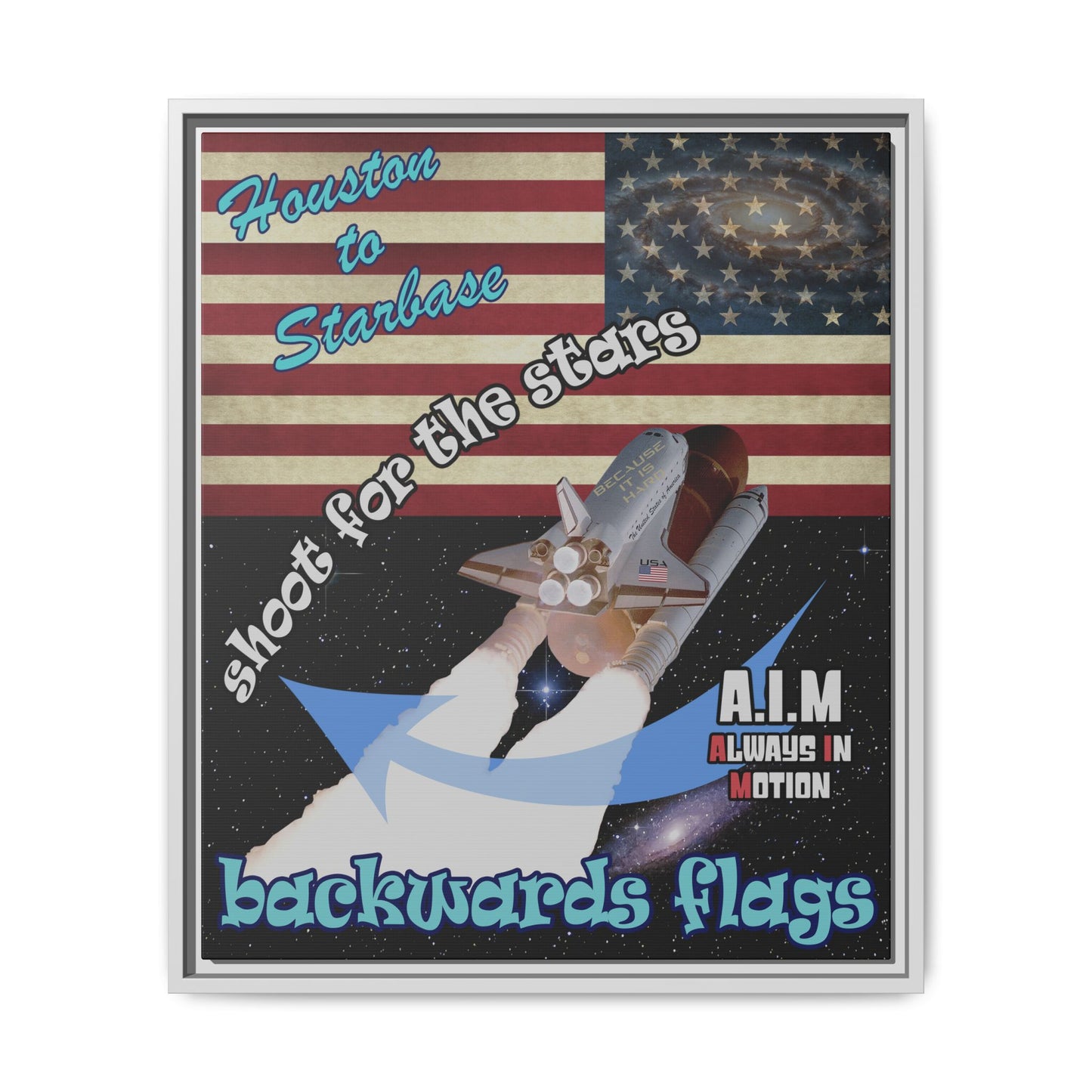 shoot for the stars - framed canvas art
