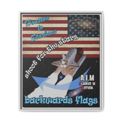 shoot for the stars - framed canvas art