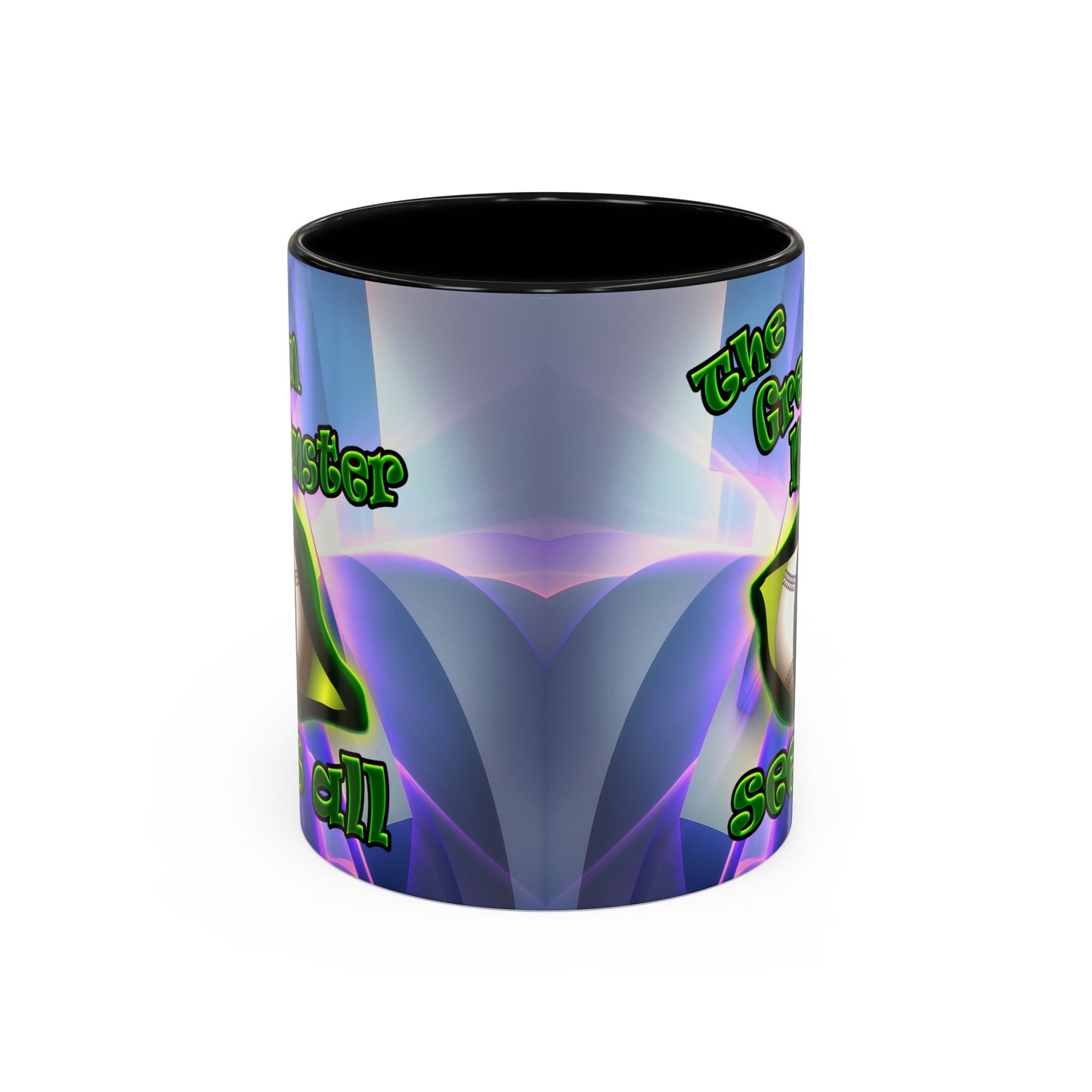 green monster - Accent Mug (grey-pink wave)