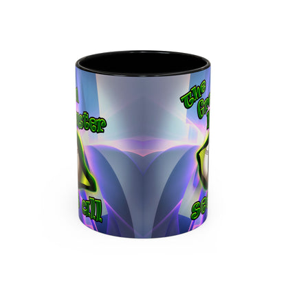 green monster - Accent Mug (grey-pink wave)