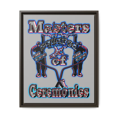 em cee squared - framed canvas art (light grey)