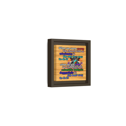 doggystyle - framed canvas art (butterscotch wood finish)