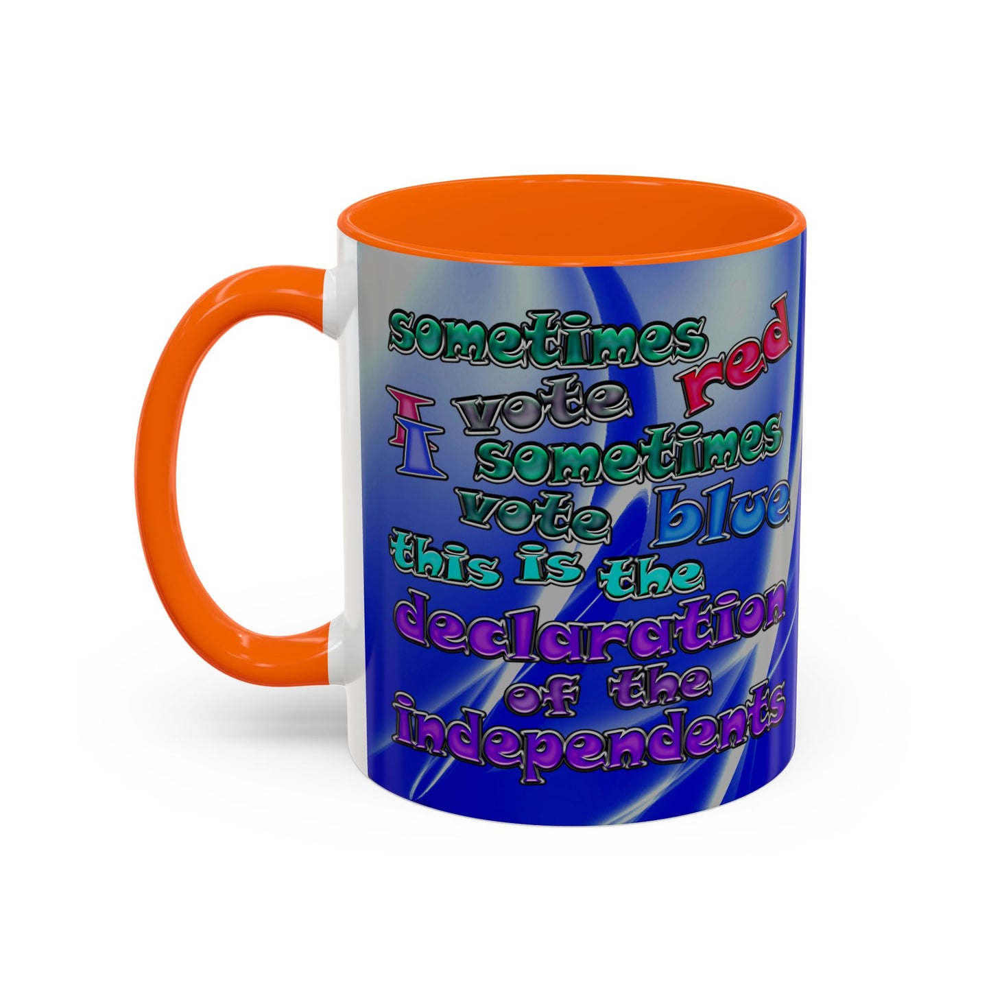 declaration of the independents - Accent Mug (blue-white wave)