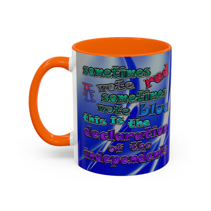 declaration of the independents - Accent Mug (blue-white wave)