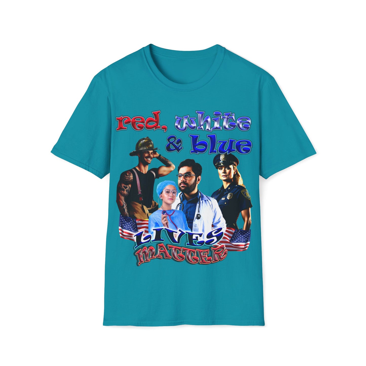 rw&b lives matter - Unisex Softstyle T-Shirt