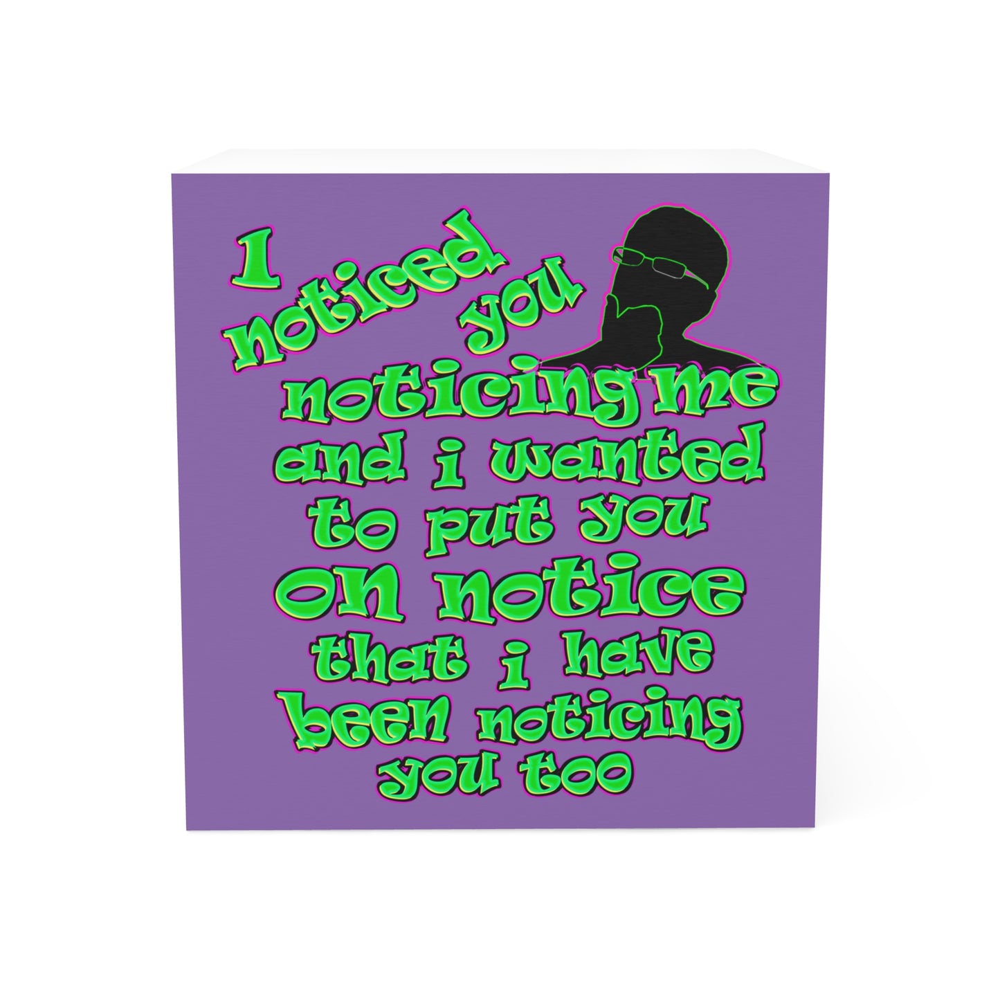 noticed you noticing - note cube (light purple)