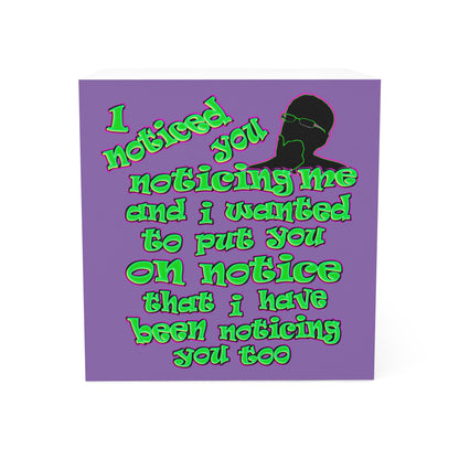 noticed you noticing - note cube (light purple)