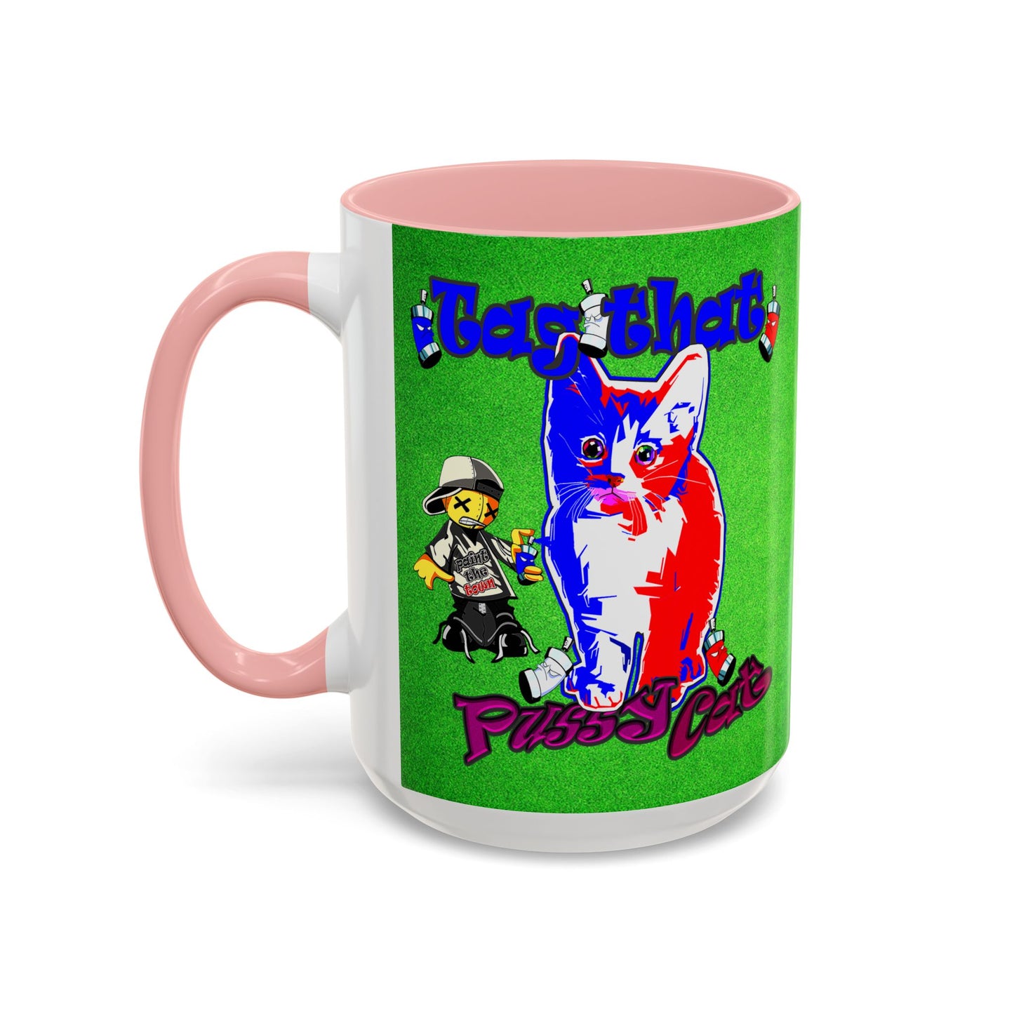 tag that - Accent Mug (green turf)