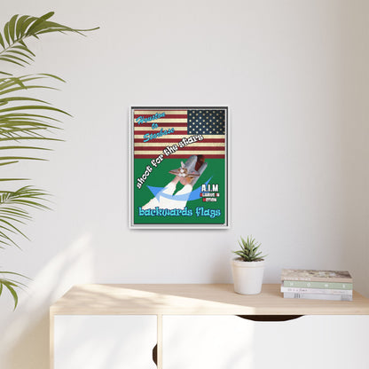 shoot for the stars - framed canvas art (dark green)