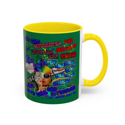 drop the beat - Accent Mug (dark green)