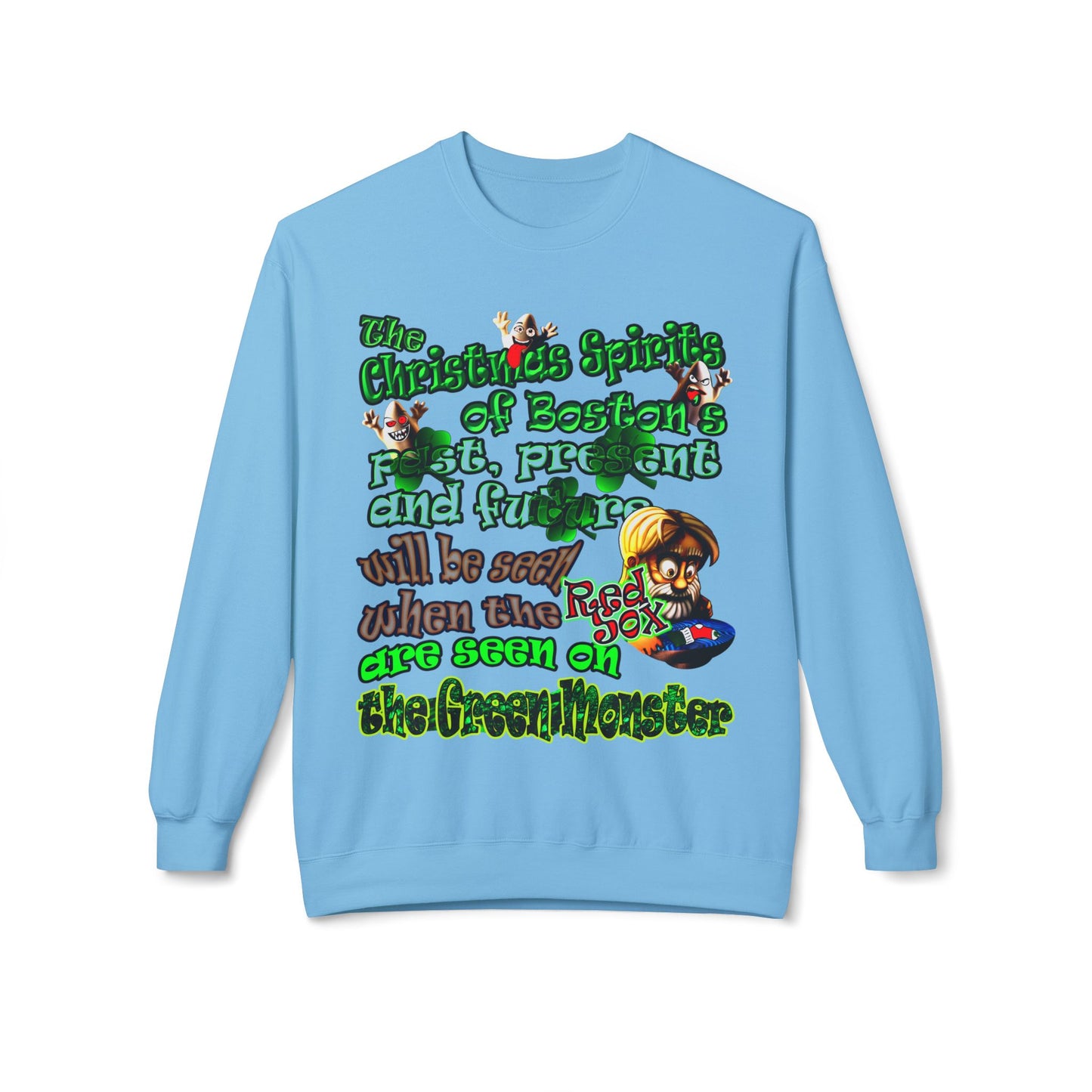 christmas spirits of boston - Unisex Midweight Softstyle Fleece Crewneck Sweatshirt
