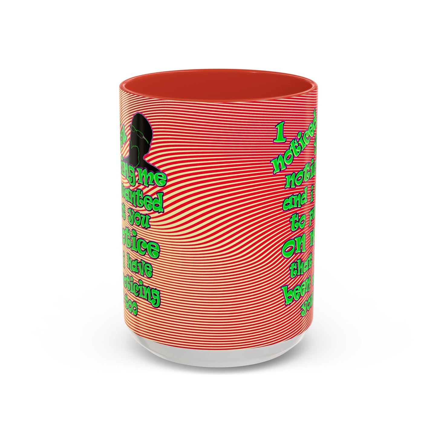 noticed you noticing - Accent Mug (yellow-orange wave)