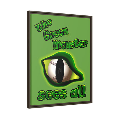 green monster - framed canvas art (green)