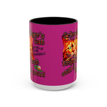 schrodinger's cat - Accent Mug (pink)