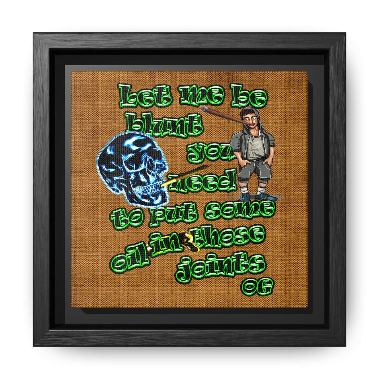 og - framed canvas art (brown papyrus)