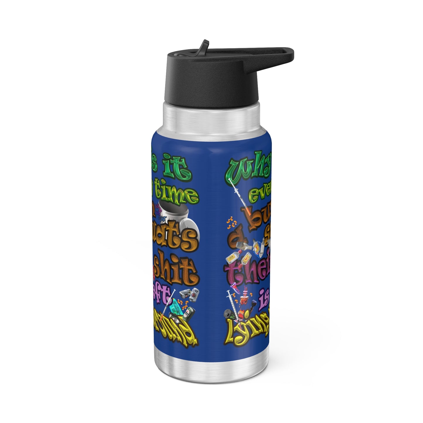 the bum's shit - Gator Tumbler, 32oz (dark blue)