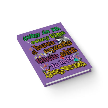 the bum's shit - journal-blank (light purple)