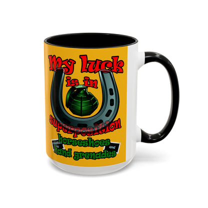 my luck - Accent Mug (yellow)