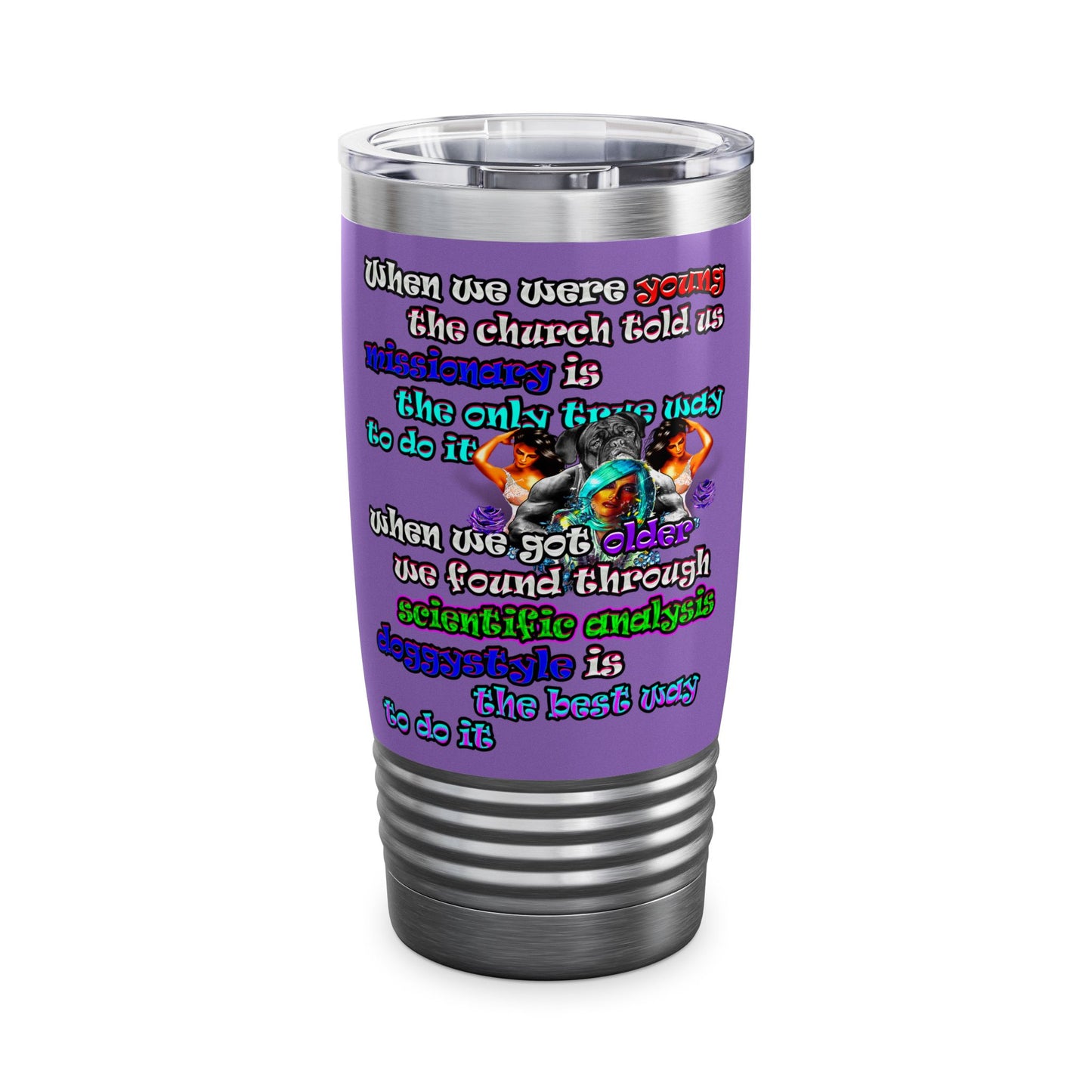 doggystyle - Ringneck Tumbler, 20oz (light purple)