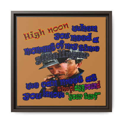 high noon - framed canvas art (light brown)
