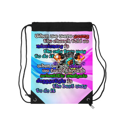 doggystyle - Drawstring Bag (light blue-pink wave)