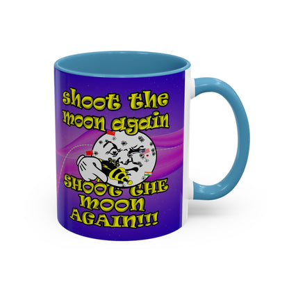 shoot the moon again - Accent Mug (purple-pink wave)