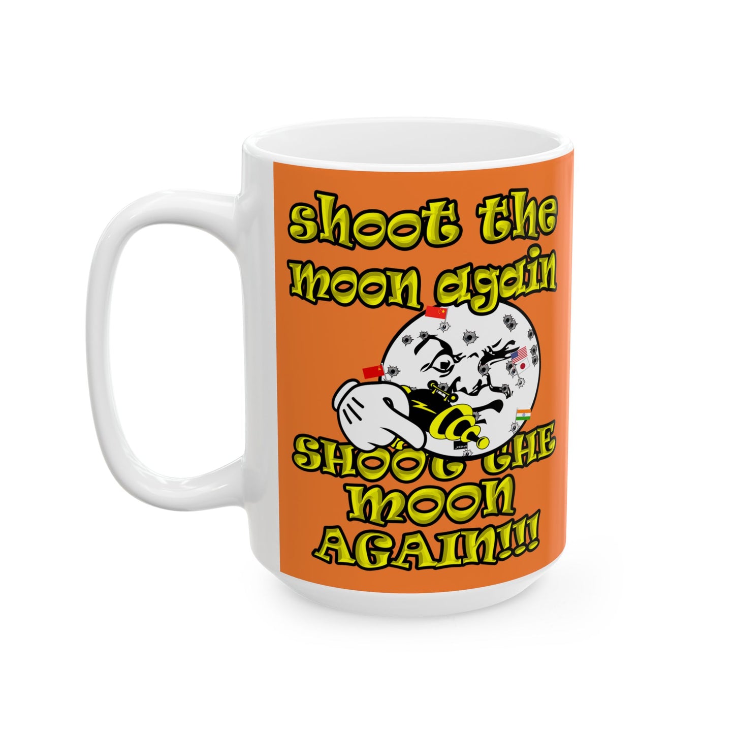 shoot the moon again - White Mug (crusta)