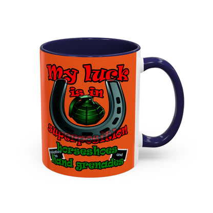 my luck - Accent Mug (orange)