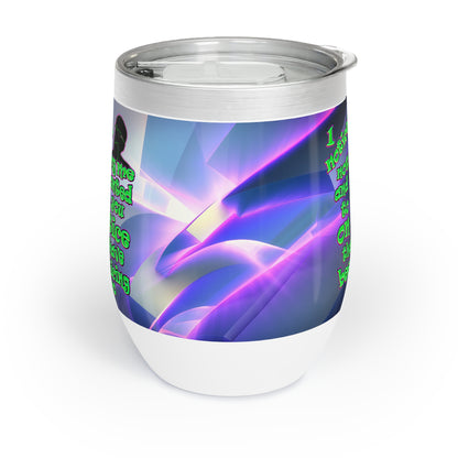noticed you noticing - Chill Wine Tumbler (grey-pink wave)