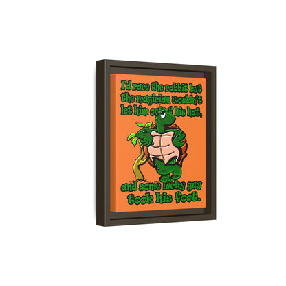 turtle race - framed canvas art (crusta)