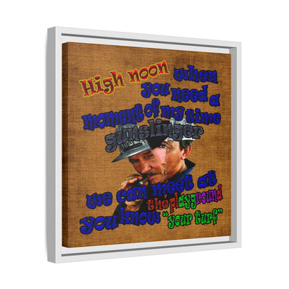 high noon - framed canvas art (brown papyrus)