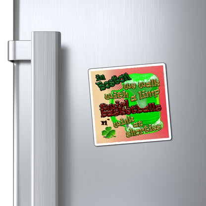 celtics logo - Magnets - (yellow-orange wave)