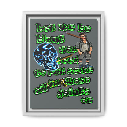 og - framed canvas art (dark grey)