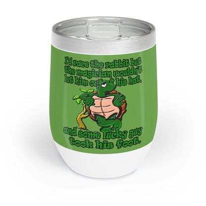 turtle race - Chill Wine Tumbler (green)