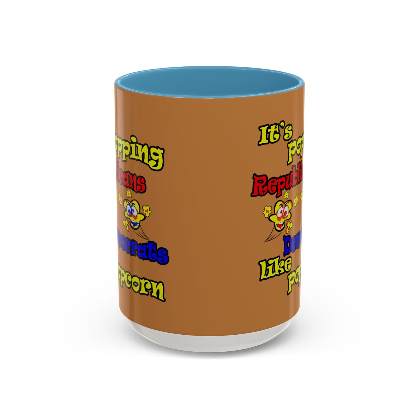 popping like popcorn - Accent Mug (light brown)