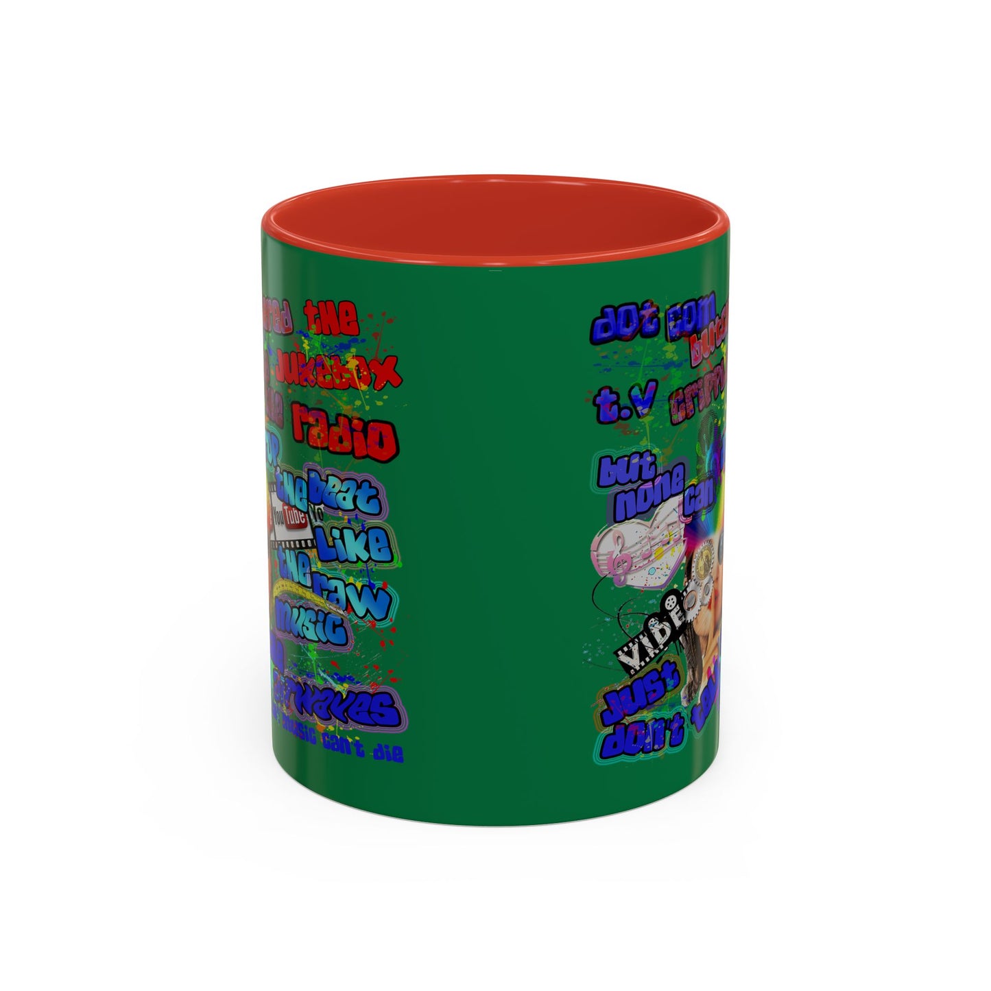 drop the beat - Accent Mug (dark green)