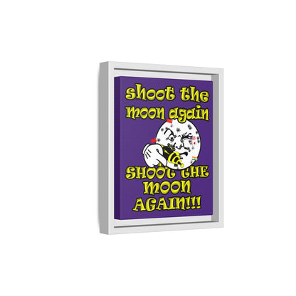 shoot the moon again - framed canvas art (purple)
