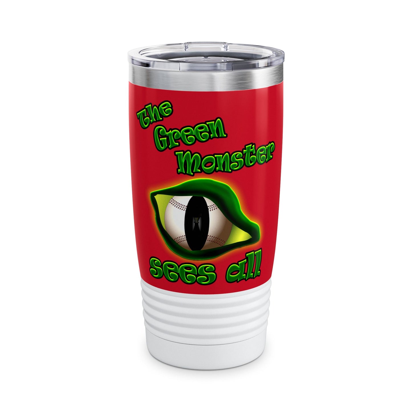 green monster - Ringneck Tumbler, 20oz (dark red)