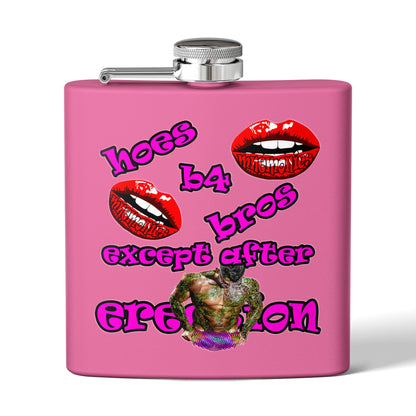 hoes b4 bros - Stainless Steel Flask