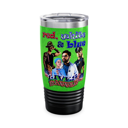 rw&b lives matter - Ringneck Tumbler, 20oz (green turf)