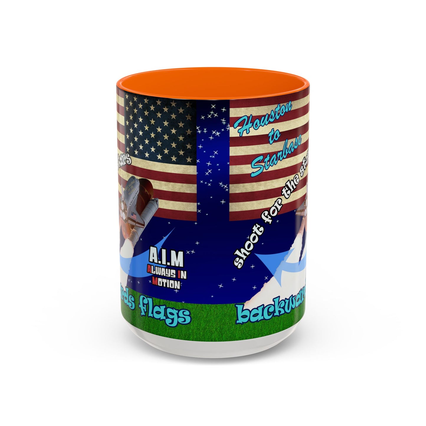 shoot for the stars - Accent Mug ('snoops' background)