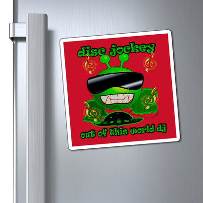 disc jockey - Magnets - (dark red)