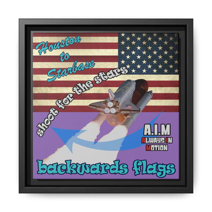 shoot for the stars - framed canvas art (light purple)