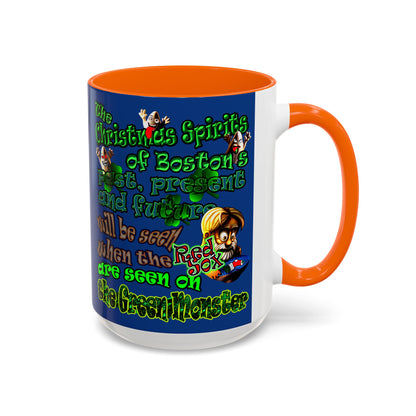 christmas spirits of boston - Accent Mug (dark blue)